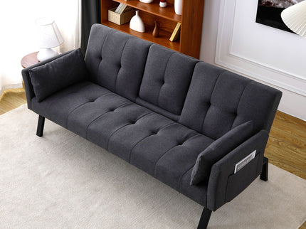 Sofa Bed With Foldable Design And Cup Holder