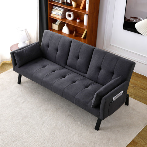 Sofa Bed With Foldable Design And Cup Holder