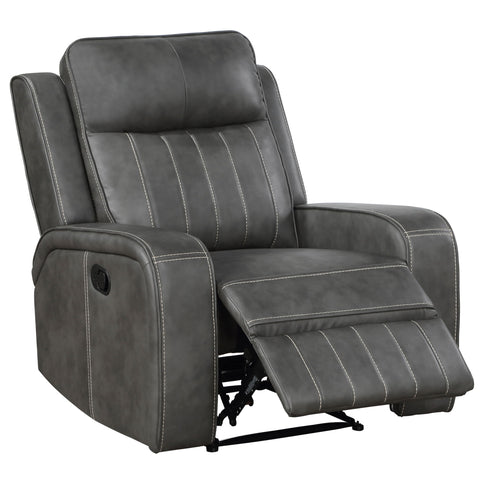 Forrest - Recliner Chair With Tufted Upholstery - Gray