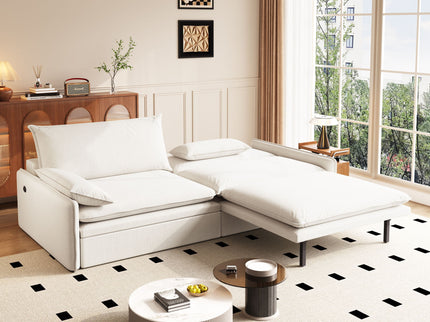 4 Seat Convertible Sleeper Sofa Bed, Modern With Storage
