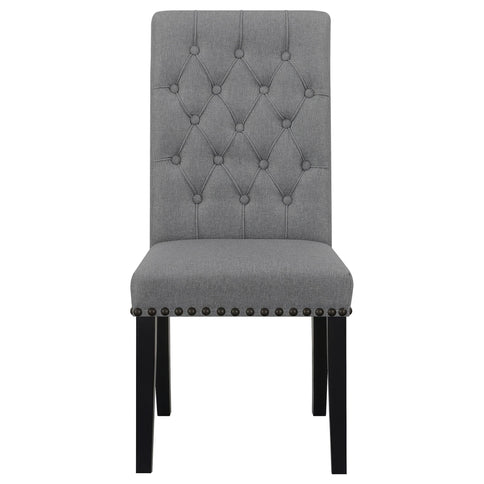 Tufted Rolled Backrest Side Chairs (Set of 2)