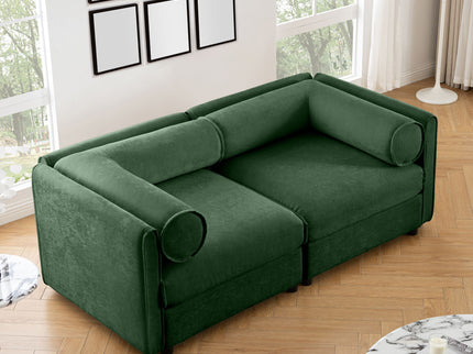 Stylish Sofa With Storage Seat And Cylindrical Backrest