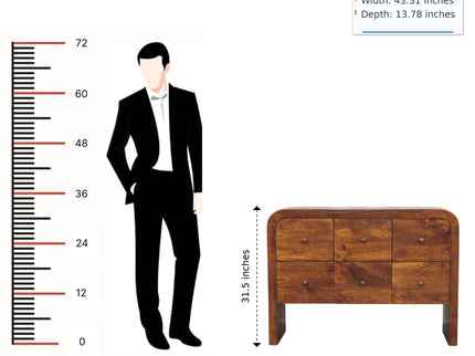 Darcy - 3 Over 3 Drawer Chest - Brown