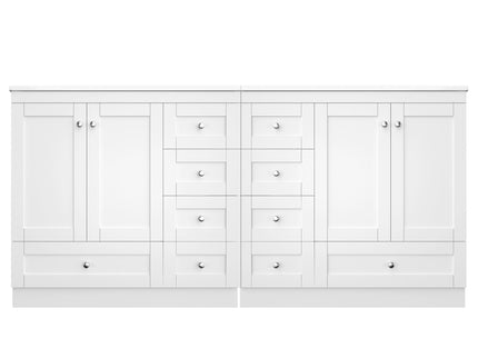 Shaker Free Standing Bathroom Vanity Cabinet & Sink, Soft Close Drawers, Soft Close Doors