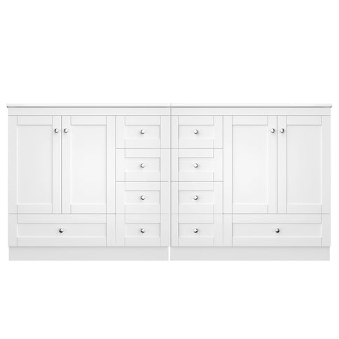 Shaker Free Standing Bathroom Vanity Cabinet & Sink, Soft Close Drawers, Soft Close Doors