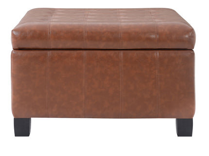 Square Tufted Indoor Ottoman With Lift-Top Storage