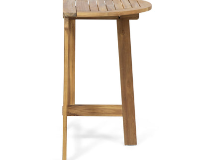 Outdoor Half Round Folding Acacia Wood Bistro Table