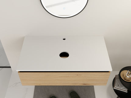 Wall Mounted Bathroom Vanity & 1 Soft Close Drawer (Excluding Sink)