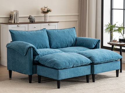 Convertible Combination Sofa With Footstools With Storage