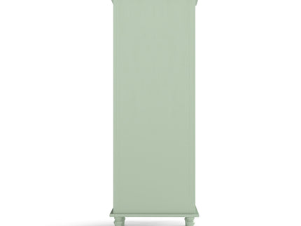 Minimalism Buffet Cabinet With Glass Doors And Double Drawer