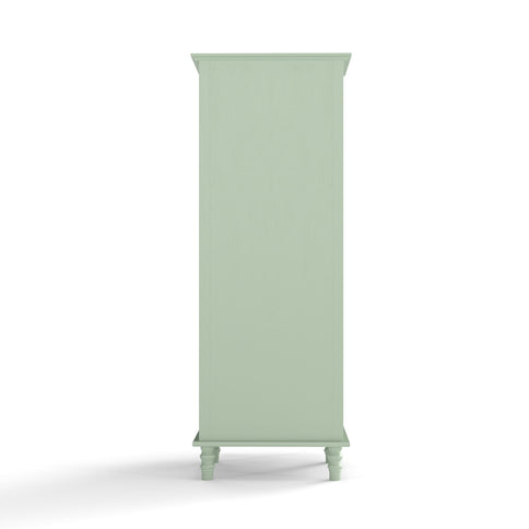 Minimalism Buffet Cabinet With Glass Doors And Double Drawer