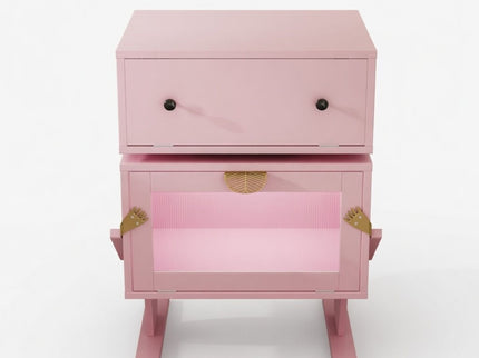 Robot LED Nightstand With 360° Rotating Drawer