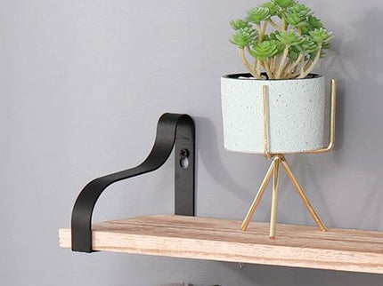 Floating Shelves, Long Wall Shelves (Set of 3), Wall Mounted Shelves & Brackets For Bedroom - Natural Wood