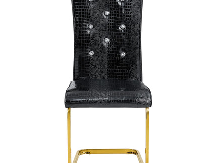 Elegant Design Alligator Skin Upholstered Dining Chairs