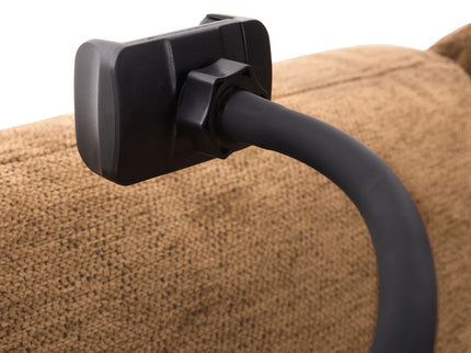 Modern Modular U-Shaped Sofa Bed With Movable Ottoman, USB Ports, Phone Holder