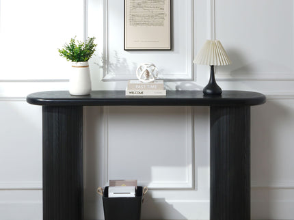 Fluted Cylinder Console Table - Black