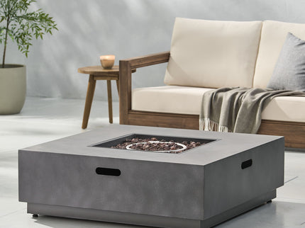Modern Square Fire Pit With 50, 000 Btu