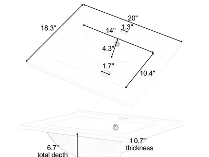 Bathroom Vanity With Sink, Cabinet With Adjustable Shelf