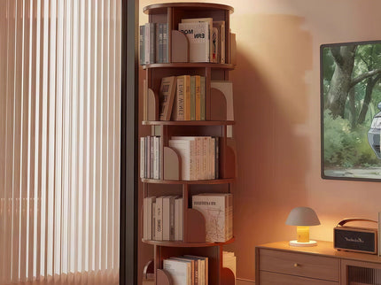 5 Tier Rotating Bookshelf, Spinning Design