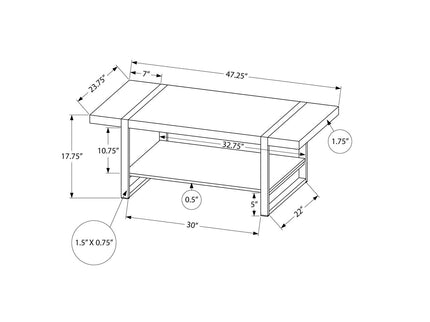 Coffee Table, Accent, Cocktail, Rectangular, Living Room, Contemporary, Modern