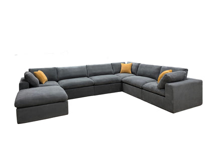 Custom Configuration Modular Sectional & Toss Pillows