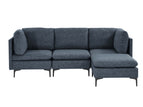 Blue / 2 Pc. 3 Seater Sectional, Ottoman