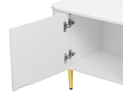 Minimalist TV Stand For TVs Up To 85", Modern Entertainment Center Media Console With 4 Spacious Cabinets For Living Room