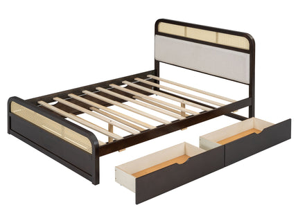 Platform Bed With Trundle And 2 Drawers