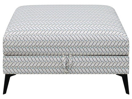 Harrison - Upholstered Storage Ottoman - Gray / Black