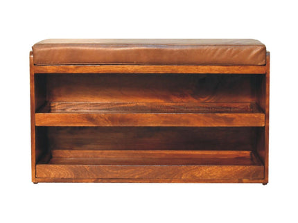 Buffalo - Hide Pull Out Shoe Storage Bench