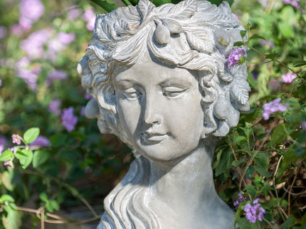 Cement Bust Wall Planter Indoor Outdoor Home Garden Decor, 8 - Gray