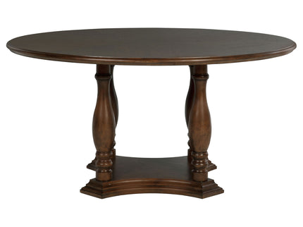 Claire - Round Pedestal Dining Table - Brown
