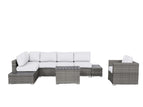 Dark Gray / 5 Pc. L-Shaped Sectional, Chair, 3 Tables