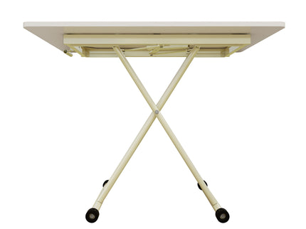 Adjustable Standing Table, Indoor & Outdoor Use, Portable With Adjustable Height - Off White / White