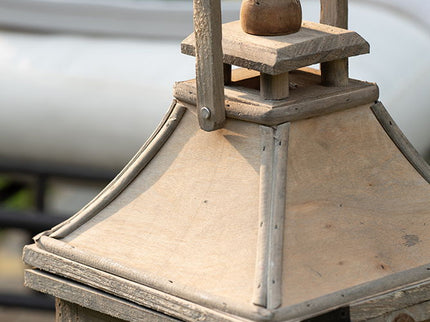 Candle Lantern Decorative, Hurricane Lantern Holder Decor For Indoor Outdoor, Home Garden Wedding - Ivory
