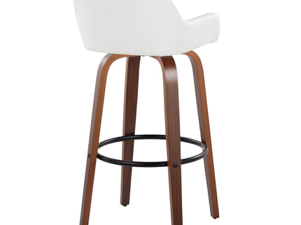 Daniella - Contemporary Fixed Height, Barstool & Swivel And Round Footrest (Set of 2)