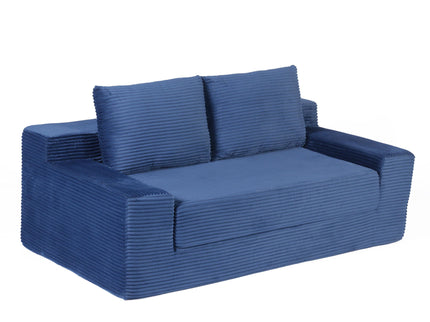Comfortable Deep Seat Loveseat Sofa Bed, Reversible Cushion With Pillows