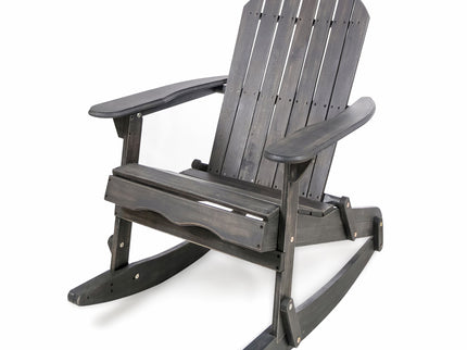 Outdoor Adirondack Rocking Chair With Hand Crafted Details