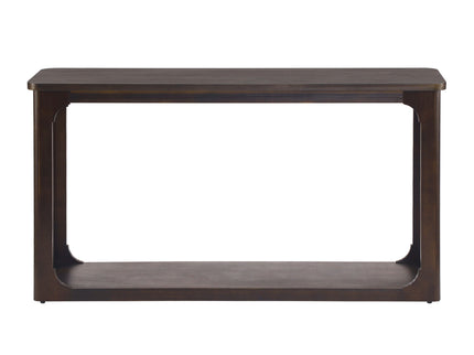 Console Table With Open Arch Cutouts For Living Room Hallway - Espresso