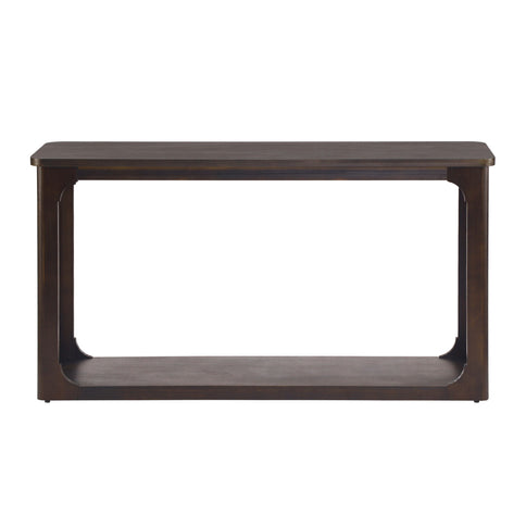 Console Table With Open Arch Cutouts For Living Room Hallway - Espresso