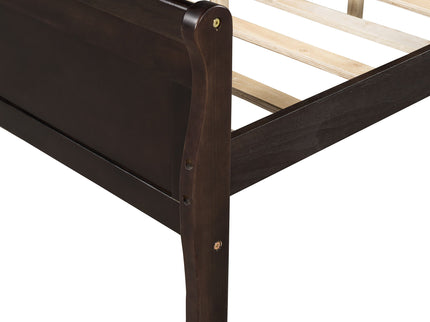 Platform Bed Frame Mattress Foundation Sleigh Bed With Headboard / Footboard / Wood Slat Suppor