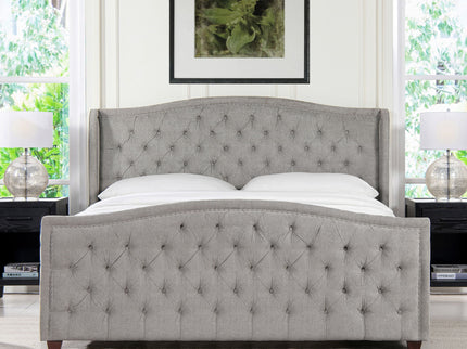 Marcella - Upholstered Shelter Headboard Bed Set