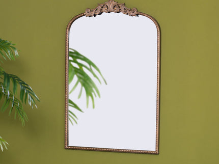 Arch Mirror, Baroque Inspired Wall Decor For Bathroom, Bedroom, Living Room