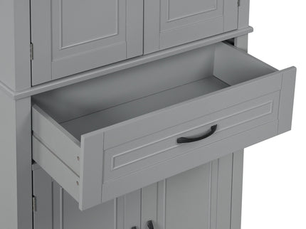 Bathroom Storage Cabinet With Doors And Drawer, Adjustable Shelf