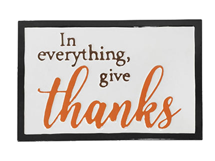 Thanks Wall Sign, Wall Art Decor For Harvest Festival Fall Festival & Thanksgiving Table Decorations (Set of 2) - Black / Orange / White