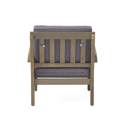 Peyton Club Chair Outdoor Seating Acacia Wood 32.25 X 28.00 X 31.25"