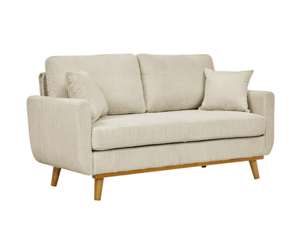 Upholstered Loveseat With Arms And Pillows