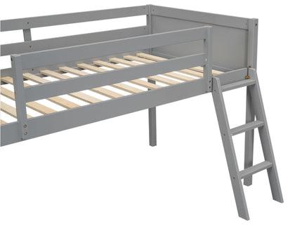 Low Loft Bed With Adjustable Ladder