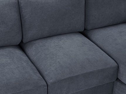 Modern L-Shaped Sectional Sofa With Curved Chaise, USB Ports, And Side Storage Pockets