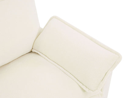 Modern Loveseat Sofa, Upholstered Couch With Side Storage Pockets